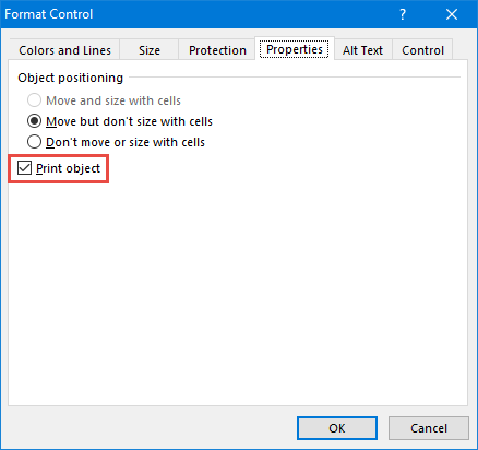 Use Format Option To Activate Print After You Insert Check Box In Excel