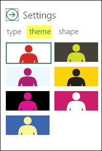change theme in people graph in excel