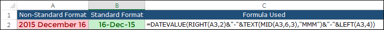 convert text to date with month name full formula