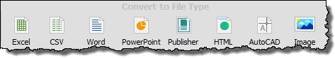 all the formats which you can use to convert a pdf file