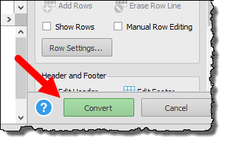 click convert button to convert a pdf file into an excel workbook