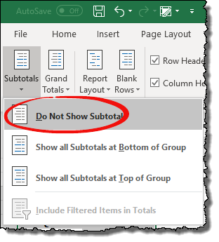 excel pivot table tips tricks to hide unhide subtotals