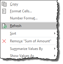 excel pivot table tips tricks to refresh a pivot table manually