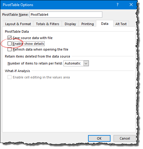excel pivot table tips tricks to disable show details