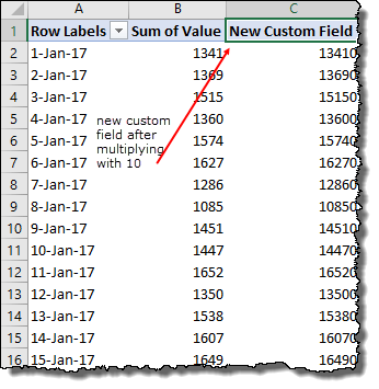excel pivot table tips tricks to insert a custom field