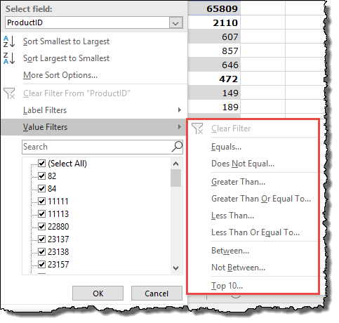 excel pivot table tips tricks to label filter