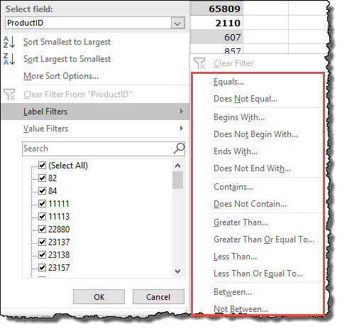 excel pivot table tips tricks to value filter