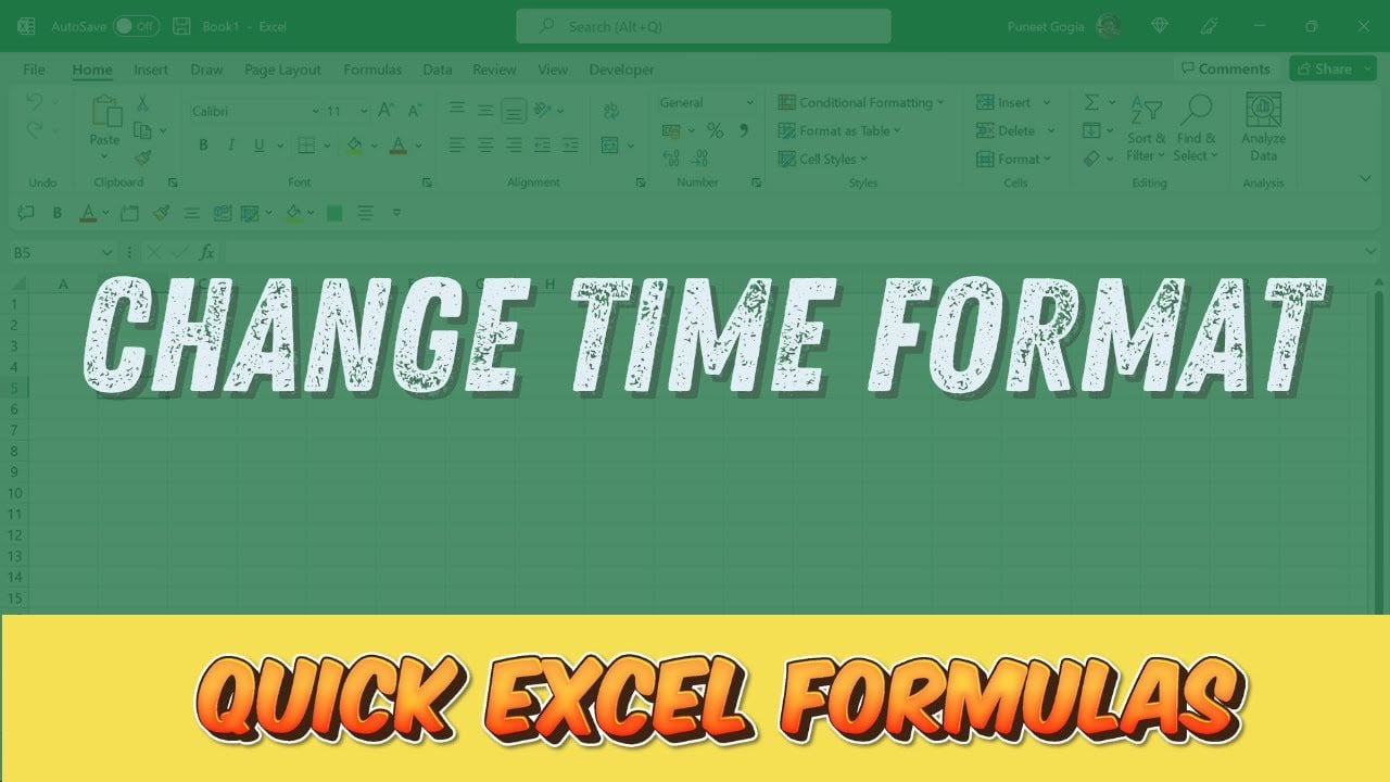 Change Time Format / Excel Formula