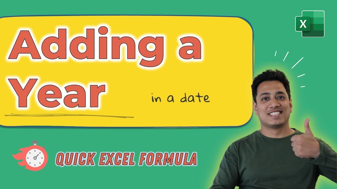 Add a Year in a Date | Excel Formula | Learn Excel