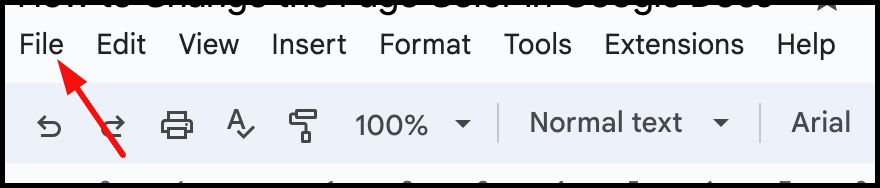 how to set page color google docs