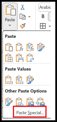 select-paste-special-option