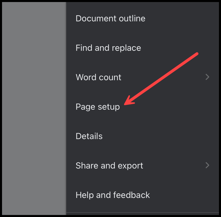 find-page-setup