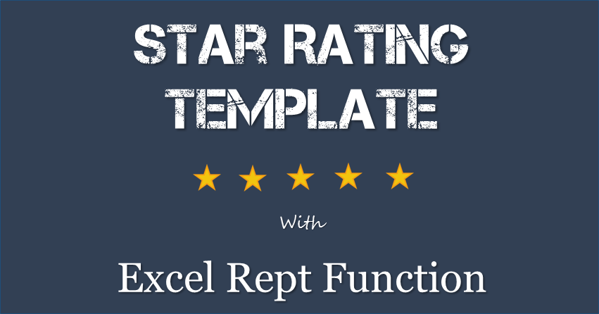 How To Create A Star Rating Template In Excel