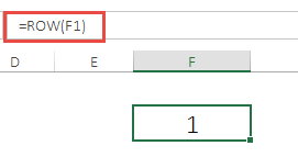 Excel For Excel ROW Function Another Cell