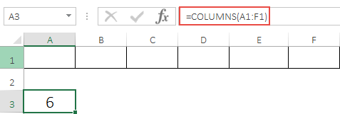 Get Column Numbers With Excel COLUMNS Function