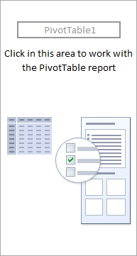 insert a blank pivot to use vba to create pivot table in excel