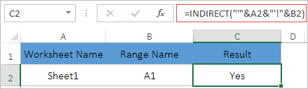 how to use excel indirect function to refer to another worksheet