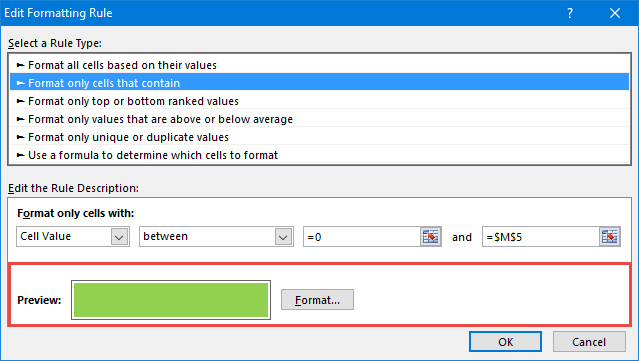 apply-format-in-conditional-formatting-to-create-waffle-chart-in-excel