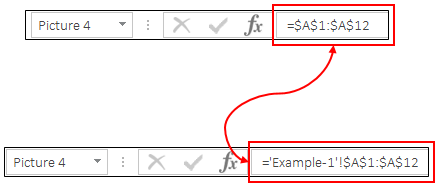 Change Cell Address For Linked Image Created With Excel Camera Tool