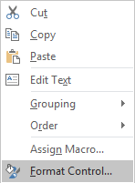 how to create an interactive chart in excel select format control