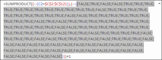 check second part of the formula to data table to create rank if with sumproduct for conditional ranking min