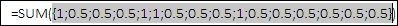 sum function will sum unique values