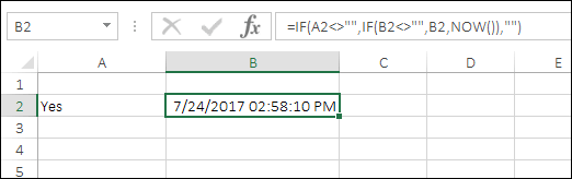How Do I Insert An Automatic Timestamp In Excel Printable Timeline 