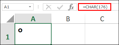 degree symbol in excel mac