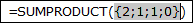 use sumproduct formula to count a specific words from a range 4