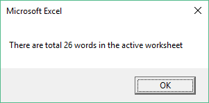 vba code to count words in excel using vba