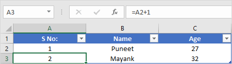 excel tips tricks to add serial numbers