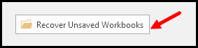 click on recover unsaved workbook button to open the folder