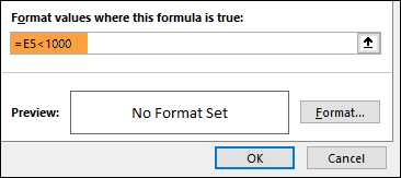 to apply conditional formatting using formulas enter formula