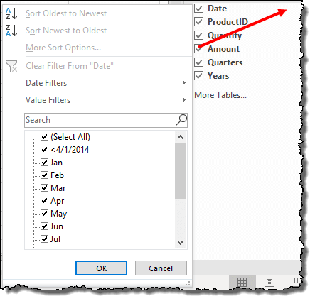 excel pivot table tips tricks to filter fields from the pivot table fields window