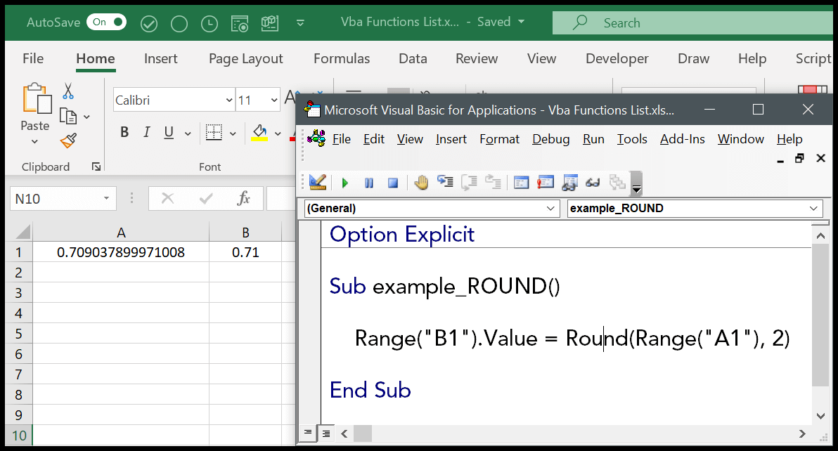 How To Use The VBA ROUND Function Syntax Example 