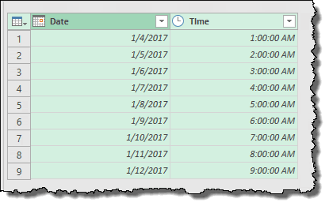 power query tips tricks combine date time