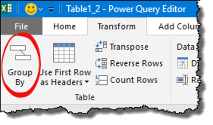 power query tips tricks group by button