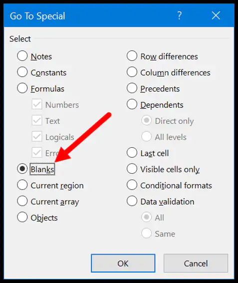 select-the-blank-and-click-ok