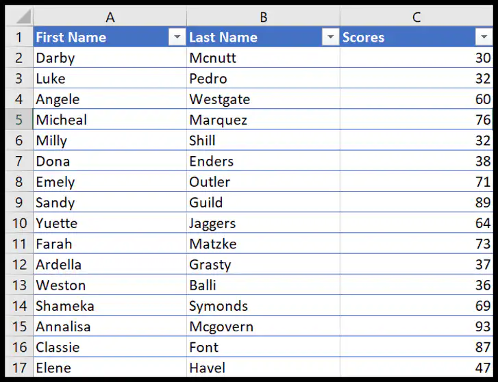 excel-table