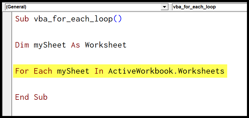 VBA FOR LOOP (For Next, For Each) – The Guide + Examples