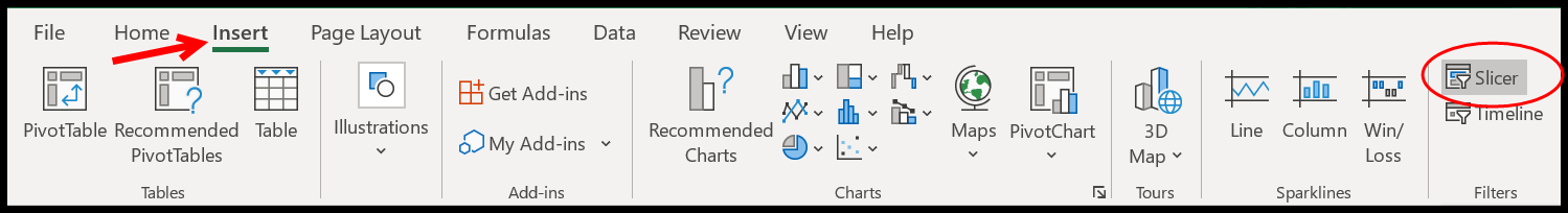 Select any cell from the table