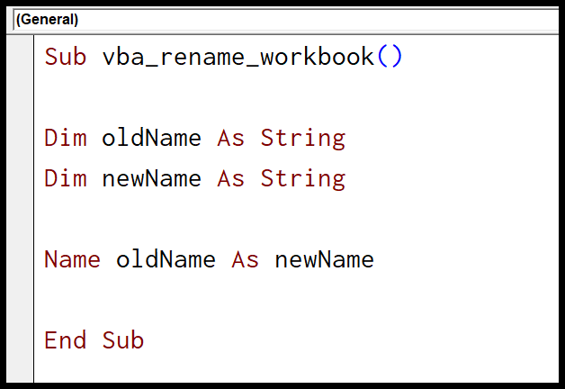 Vba Rename Workbook Excel File 