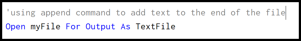 output-command