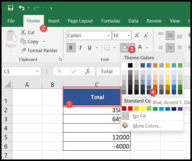 Apply Background Color to a Cell or the Entire Sheet in Excel