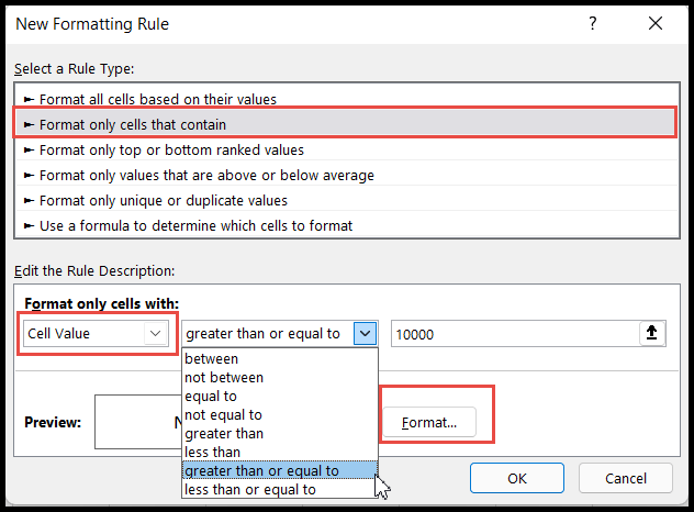 formatting-condition