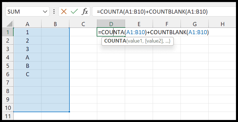 counta-countblank-formula