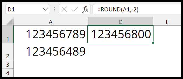Round a Number to Nearest 1000, 100, and 10 / Excel Formula