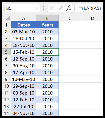 dates-sorted-in-years