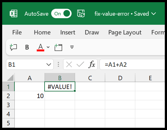 Quickly Fixing #VALUE! Error | Excel Formula