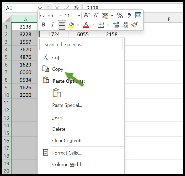 How to Copy and Paste a Column in Excel Single Multiple